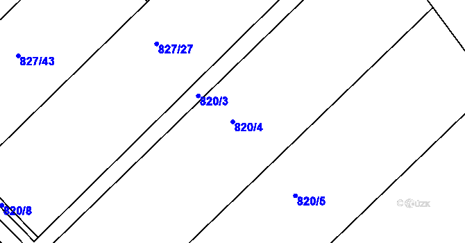 Parcela st. 820/4 v KÚ Chlumec nad Cidlinou, Katastrální mapa