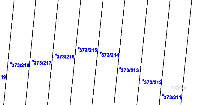 Parcela st. 373/214 v KÚ Chlumec nad Cidlinou, Katastrální mapa