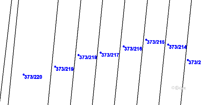 Parcela st. 373/217 v KÚ Chlumec nad Cidlinou, Katastrální mapa