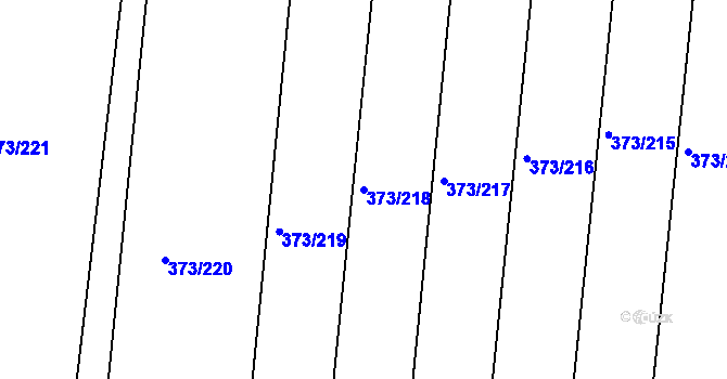 Parcela st. 373/218 v KÚ Chlumec nad Cidlinou, Katastrální mapa