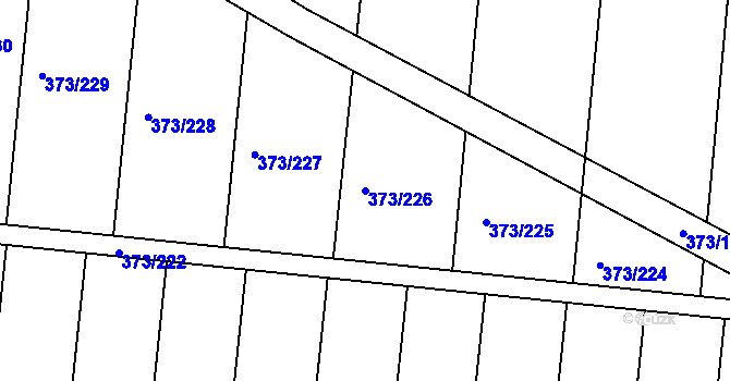 Parcela st. 373/226 v KÚ Chlumec nad Cidlinou, Katastrální mapa