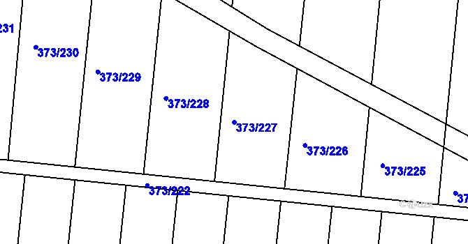 Parcela st. 373/227 v KÚ Chlumec nad Cidlinou, Katastrální mapa
