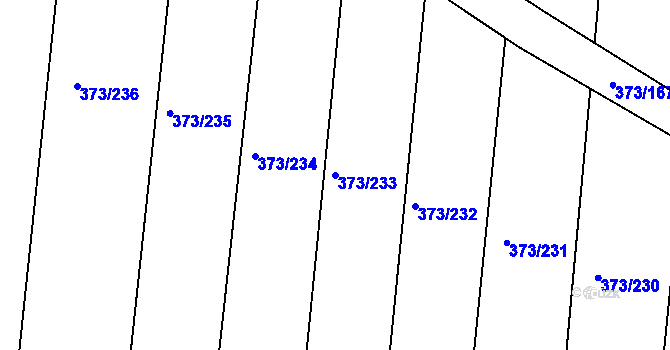 Parcela st. 373/233 v KÚ Chlumec nad Cidlinou, Katastrální mapa