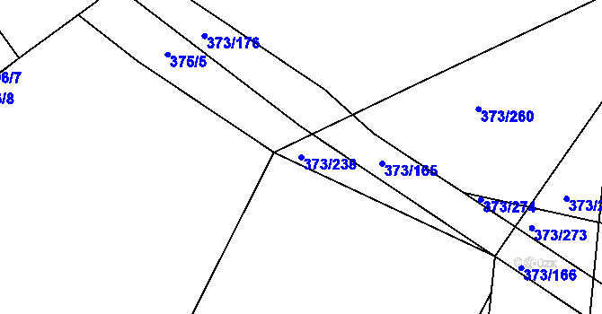 Parcela st. 373/238 v KÚ Chlumec nad Cidlinou, Katastrální mapa