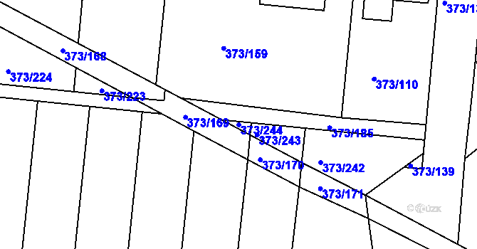Parcela st. 373/244 v KÚ Chlumec nad Cidlinou, Katastrální mapa