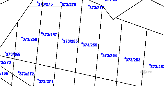 Parcela st. 373/255 v KÚ Chlumec nad Cidlinou, Katastrální mapa