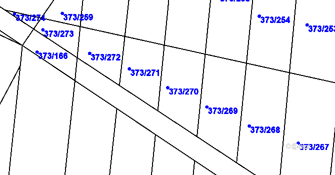Parcela st. 373/270 v KÚ Chlumec nad Cidlinou, Katastrální mapa