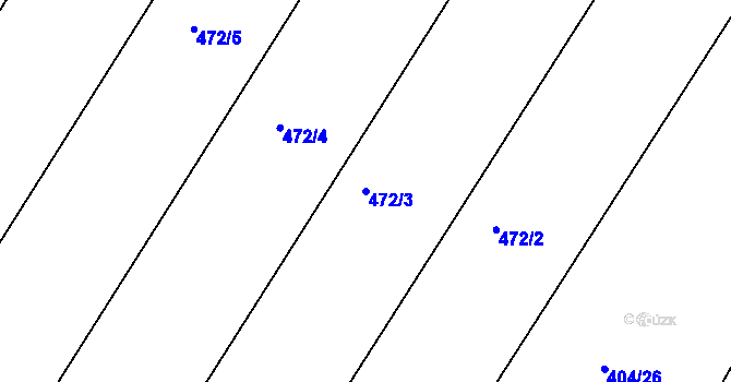 Parcela st. 472/3 v KÚ Chlumec nad Cidlinou, Katastrální mapa
