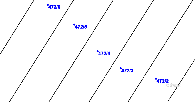 Parcela st. 472/4 v KÚ Chlumec nad Cidlinou, Katastrální mapa