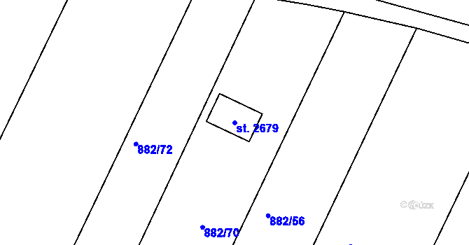 Parcela st. 2679 v KÚ Chlumec nad Cidlinou, Katastrální mapa
