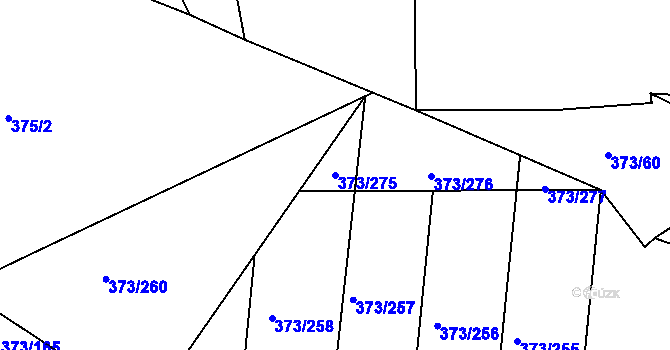 Parcela st. 373/275 v KÚ Chlumec nad Cidlinou, Katastrální mapa