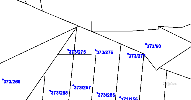 Parcela st. 373/276 v KÚ Chlumec nad Cidlinou, Katastrální mapa
