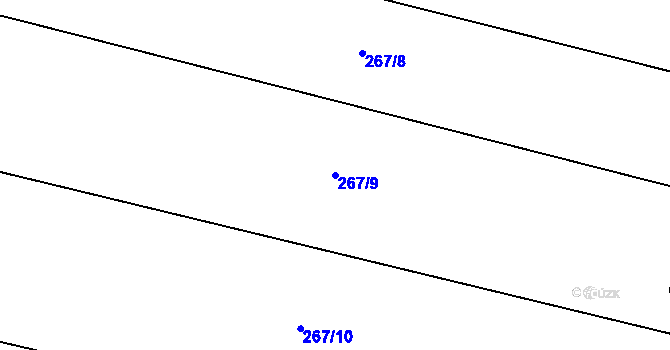 Parcela st. 267/9 v KÚ Chlumín, Katastrální mapa