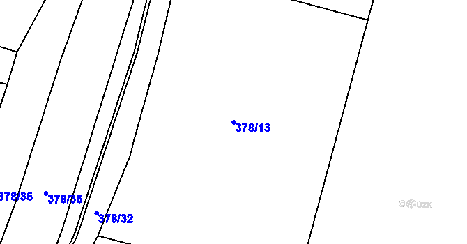 Parcela st. 378/13 v KÚ Chlumín, Katastrální mapa