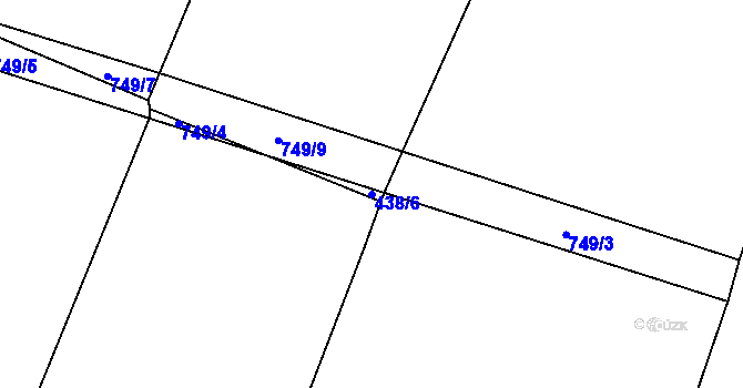 Parcela st. 438/6 v KÚ Chlumín, Katastrální mapa