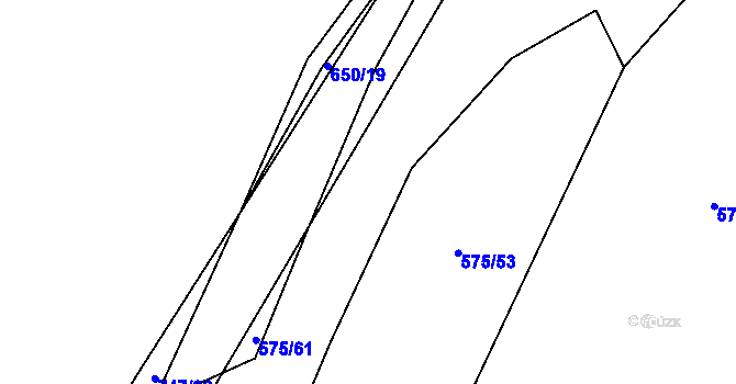 Parcela st. 575/64 v KÚ Chlumín, Katastrální mapa