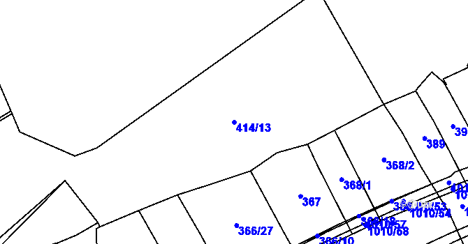 Parcela st. 414/13 v KÚ Chlustina, Katastrální mapa