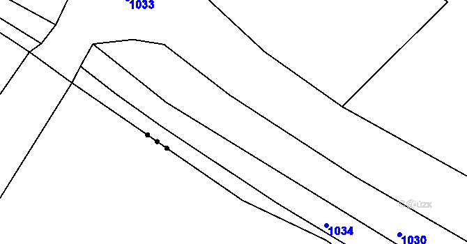 Parcela st. 672/6 v KÚ Chlustina, Katastrální mapa