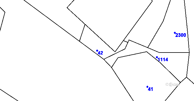 Parcela st. 42 v KÚ Chmelík, Katastrální mapa