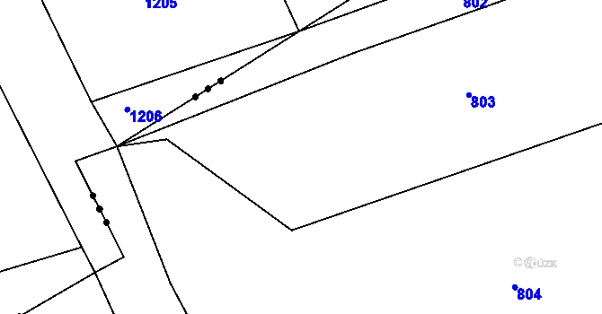 Parcela st. 714 v KÚ Chmelná u Vlašimi, Katastrální mapa