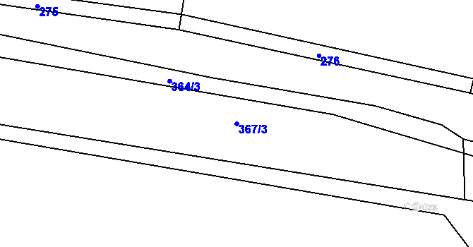 Parcela st. 367/3 v KÚ Velká Chmelná, Katastrální mapa