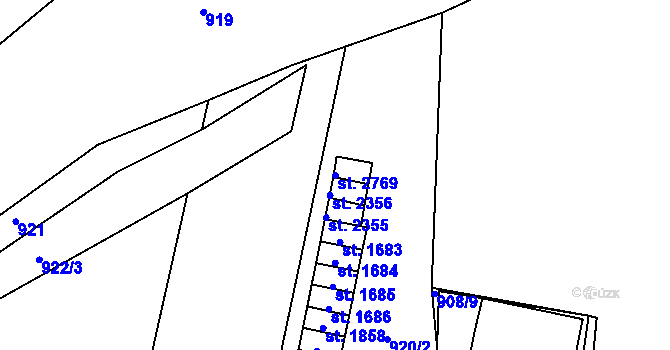 Parcela st. 2769 v KÚ Choceň, Katastrální mapa