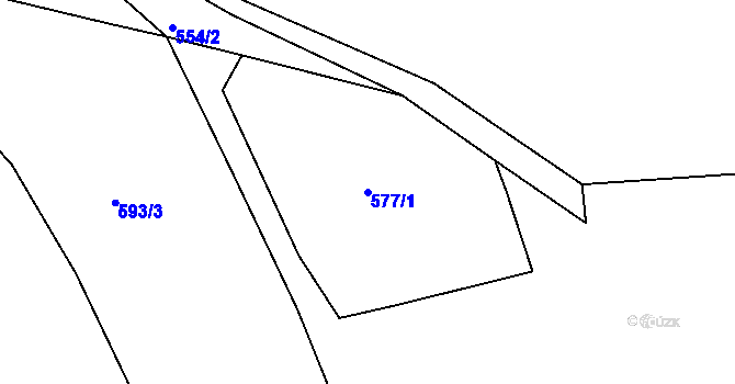 Parcela st. 577/1 v KÚ Choceň, Katastrální mapa