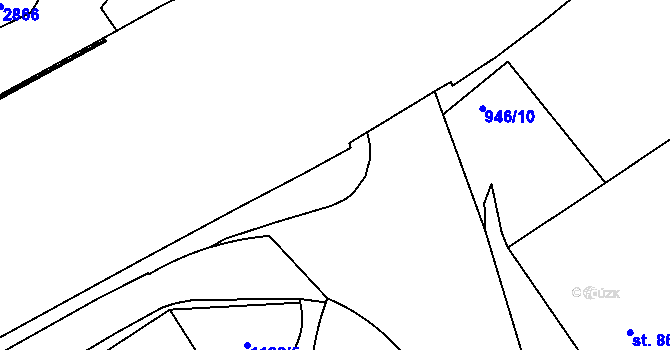 Parcela st. 946/8 v KÚ Choceň, Katastrální mapa