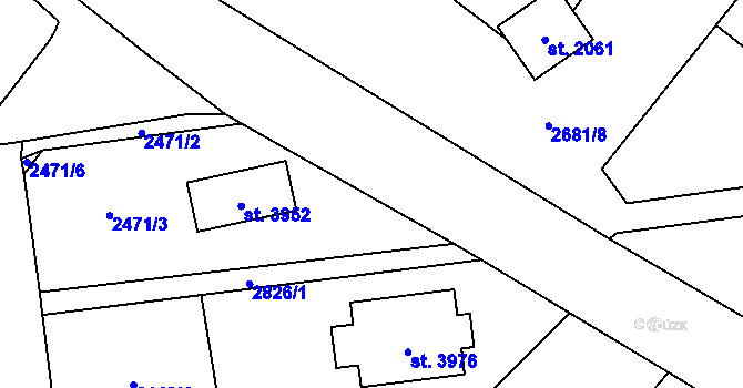 Parcela st. 2471/5 v KÚ Choceň, Katastrální mapa
