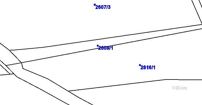 Parcela st. 2615 v KÚ Choceň, Katastrální mapa