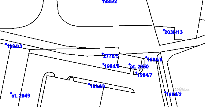 Parcela st. 2776/5 v KÚ Choceň, Katastrální mapa