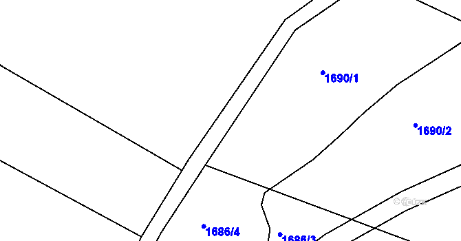 Parcela st. 2799/2 v KÚ Choceň, Katastrální mapa