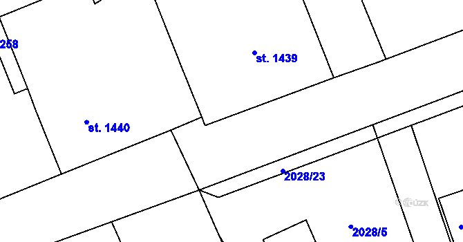 Parcela st. 2775/2 v KÚ Choceň, Katastrální mapa