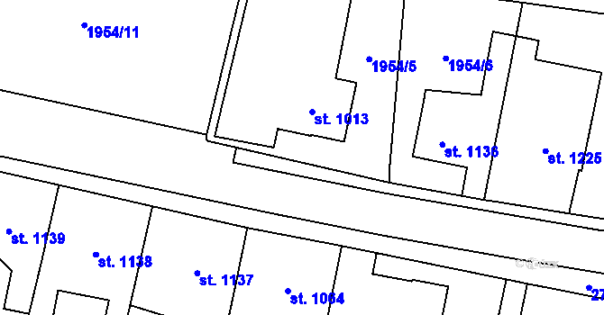 Parcela st. 2749/2 v KÚ Choceň, Katastrální mapa