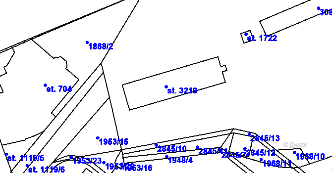Parcela st. 3219 v KÚ Choceň, Katastrální mapa