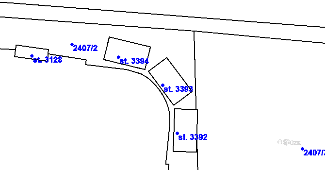 Parcela st. 3393 v KÚ Choceň, Katastrální mapa