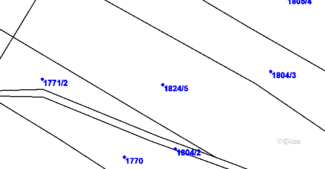 Parcela st. 1824/5 v KÚ Choceň, Katastrální mapa