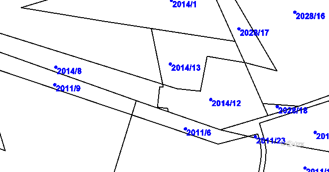 Parcela st. 2014/11 v KÚ Choceň, Katastrální mapa