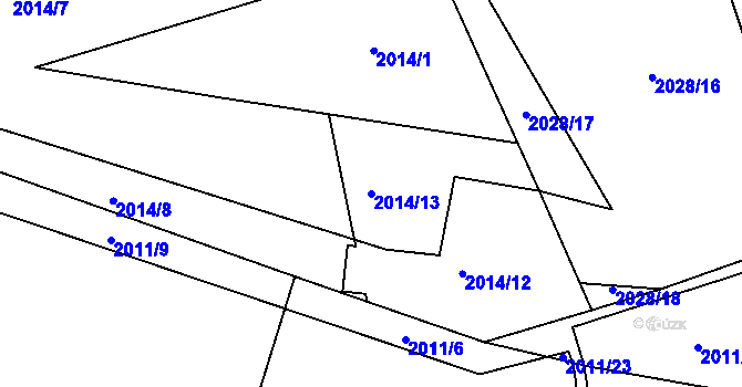 Parcela st. 2014/13 v KÚ Choceň, Katastrální mapa