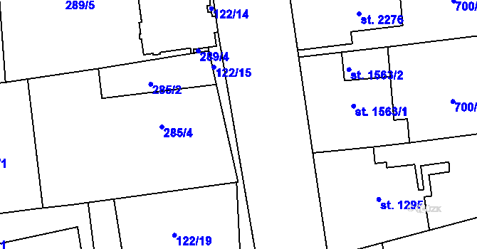 Parcela st. 2729/4 v KÚ Choceň, Katastrální mapa