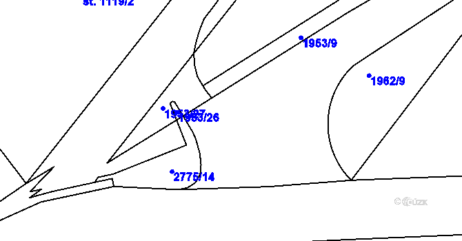 Parcela st. 2775/13 v KÚ Choceň, Katastrální mapa