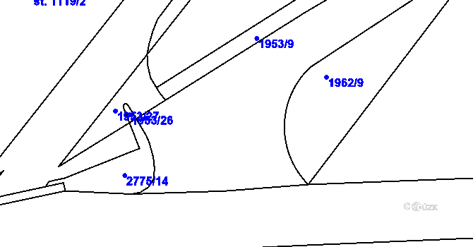 Parcela st. 2775/15 v KÚ Choceň, Katastrální mapa