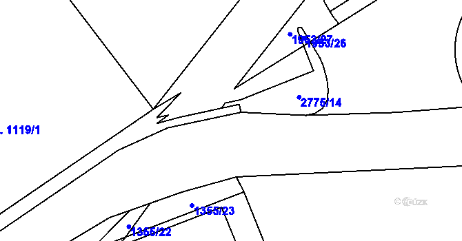 Parcela st. 2749/35 v KÚ Choceň, Katastrální mapa
