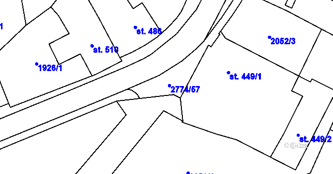 Parcela st. 2774/46 v KÚ Choceň, Katastrální mapa