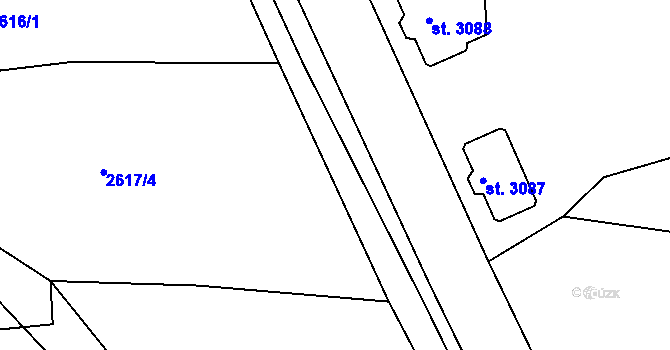 Parcela st. 2617/6 v KÚ Choceň, Katastrální mapa