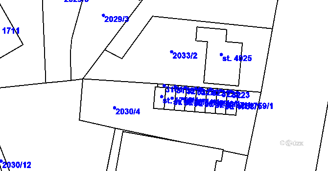 Parcela st. 3161 v KÚ Choceň, Katastrální mapa