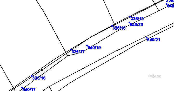 Parcela st. 640/19 v KÚ Chocenice, Katastrální mapa