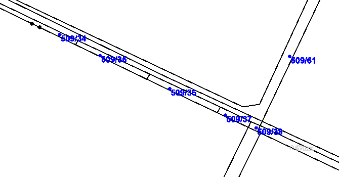 Parcela st. 509/36 v KÚ Chocenice, Katastrální mapa