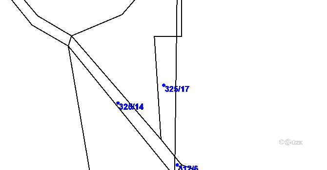 Parcela st. 325/17 v KÚ Chocenice, Katastrální mapa