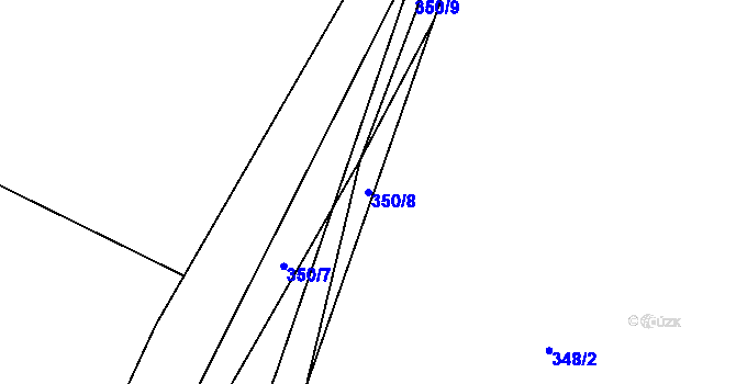 Parcela st. 350/8 v KÚ Chocenice, Katastrální mapa